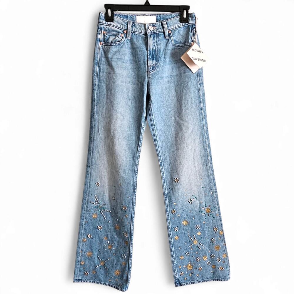 MOTHER Superior The Bookie Heel Bootcut Jeans Righteous Gemstones Size 24